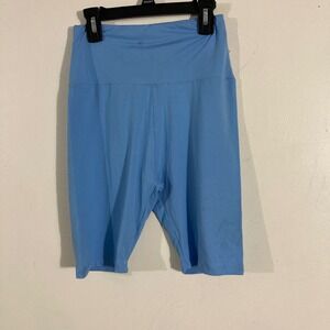 Unbranded Biker Shorts Womens Small Blue Fair High Waisted Athletic Yoga Cycling